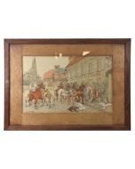 Gravure polychrome de Georges Busson "cavalcade" 