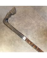 Canne de collection os de baleine sabot cheval en corne 