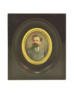 Portrait de gentilhomme miniature époque XIXème