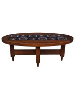 Table basse Guillerme et Chambron carreaux céramique signée