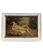 Louis Édouard Garrido Huile sur carton femme nue