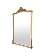 Grand miroir rocaille doré à la feuille d'or