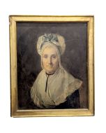 Huile sur toile portrait signé Petit daté 1802 