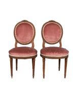 Chaises de style Louis XVI en noyer 1900 (paire)