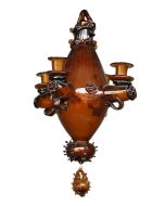 Lanterne en verre soufflé de Murano couleur brune