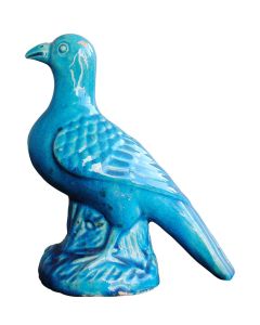 Pigeon en faïence bleu début XXème