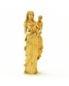 Sculpture Vierge à l'enfant d'époque XVIIème en ivoire 