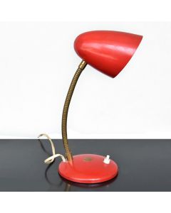 Lampe de bureau laque rouge design Italie vintage années 80 