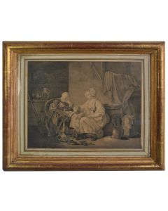 L'enfant punit gravure ancienne époque XIXème