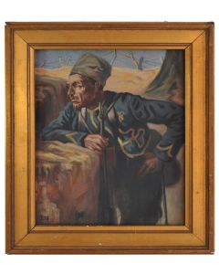 Le zouave peinture XXème par O. Nicomède