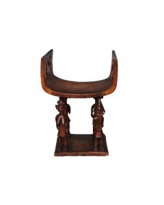 Fauteuil curule tribal bois exotique chef de tribu Béninois