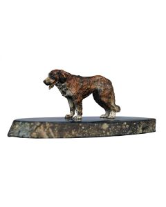 Bronze de vienne Saint Bernard sur socle agate