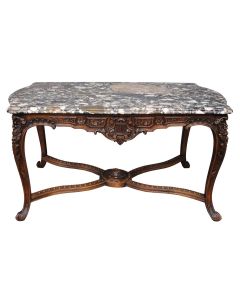 Table à gibier de style Louis XV marbre brèche