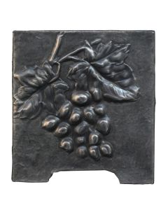 Cache-pot en étain Art nouveau aux grappes de raisins 1900