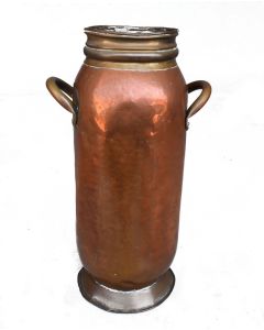 Pot à anse en cuivre et laiton époque XIXème