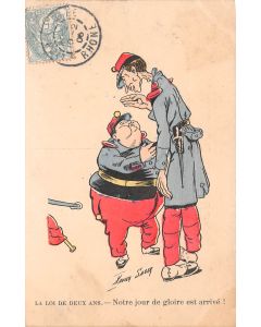 Carte postale ancienne - illustrateur humoristique Xavier Sager les zouaves. 