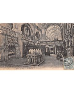 Carte postale ancienne - Église de Brou, le chœur (01)