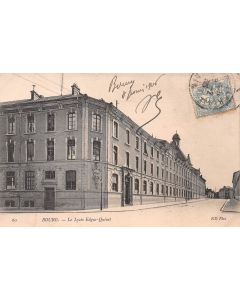 Carte postale ancienne - Bourg, le lycée Edgar Quinet 