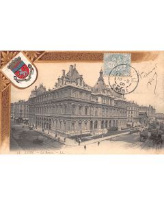 Carte postale ancienne - Lyon, la bourse