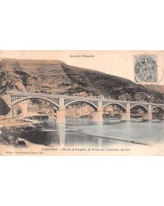 Carte postale ancienne - Cahors, Mont d'Angely et pont du chemin de fer