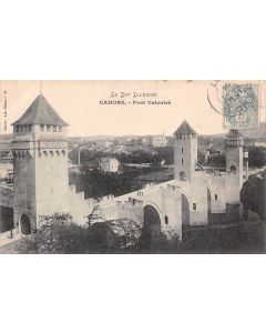 Carte postale ancienne - Cahors, port Valentré