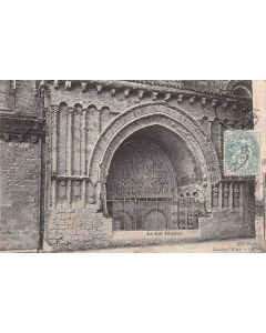 Carte postale ancienne - Cahors, Cathédrale le portail nord