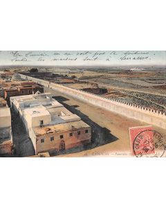 Carte postale ancienne - Kairouan vue générale des remparts