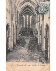 Carte postale ancienne - Saint Antonin (Tarn et Garonne) intérieur de l'Église