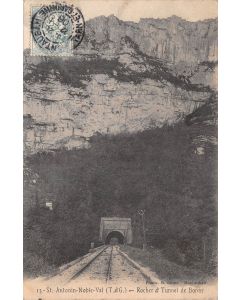 Carte postale ancienne - Saint Antonin-Noble-Val, Rocher et tunnel de Bonne