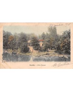 Carte postale ancienne - Neuilly, l'Ile d'amour (92)