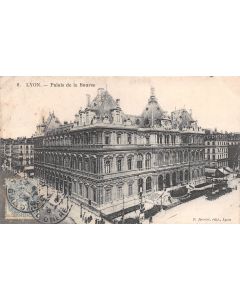 Carte postale ancienne - Lyon, le palais de la Bourse