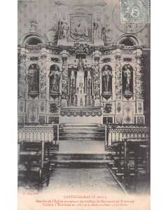 Carte postale ancienne - Castelsagrat le rétable de l'église