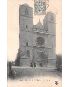 Carte postale ancienne - Gourdon, Église Saint Pierre