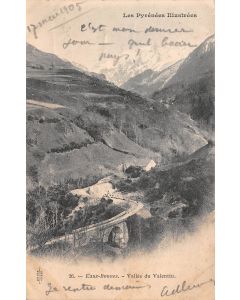 Carte postale ancienne - Eaux bonnes, vallée du Valentin 
