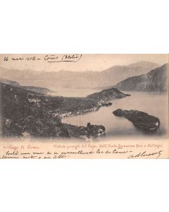 Carte postale ancienne - Italie, le lac de Côme, vue générale