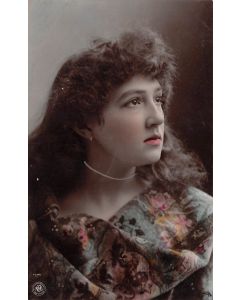 Carte postale ancienne - Carte photo actrice 1900 