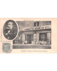 Carte postale ancienne - Cahors, la maison de Gambetta (Bazar Génois)