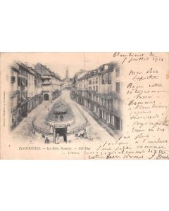 Carte postale ancienne - Plombières, les bains romains 