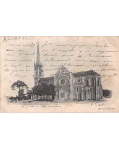 Carte postale ancienne - Arcachon, l'église de Notre Dame