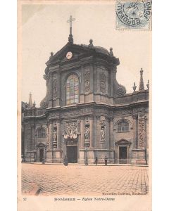 Carte postale ancienne - Bordeaux, l'église Notre Dame