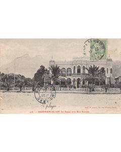 Carte postale ancienne - Tunisie Hammam-el-Lif, le casino et Bou Kornine