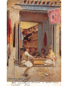 Carte postale ancienne - Magasin d'un tailleur à Tunis