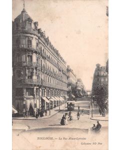 Carte postale ancienne - Toulouse, la rue Alsace Lorraine 