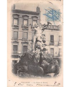 Carte postale ancienne - Toulouse, la statue de Roland