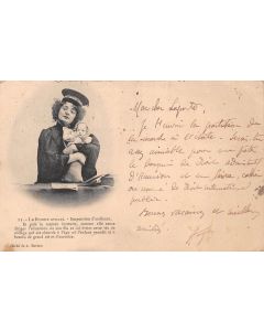 Carte postale ancienne - Les métiers, la femme avocat(e) de 1901