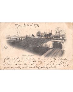 Carte postale ancienne - Agen, Pont Canal