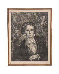 Gravure portrait de musicien époque XIXème