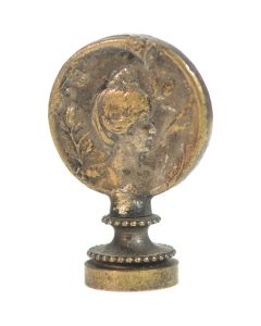 Sceau à cacheter (seal) de collection en bronze Art Nouveau 