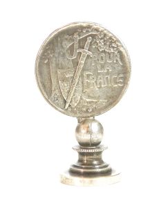 Sceau à cacheter de collection en argent ou métal argenté jeanne d'arc 