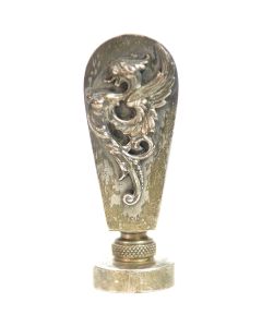 Sceau à cacheter (seal) de collection en bronze argenté griffon